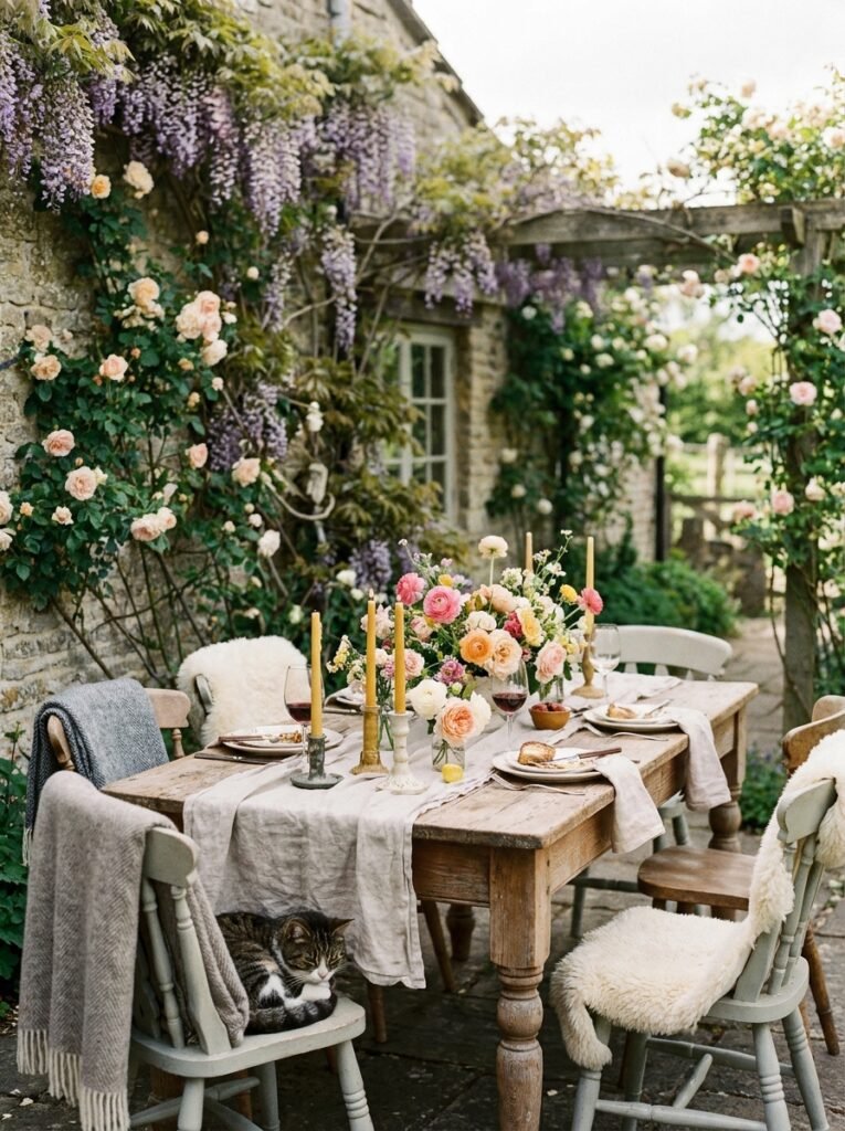 A cozy outdoor dining nook as patio inspiration for relaxed meals