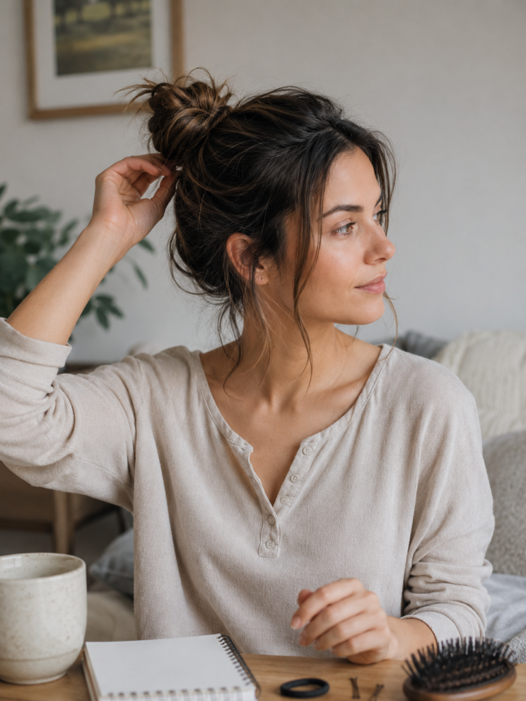 Effortless Messy Bun for Lazy Days