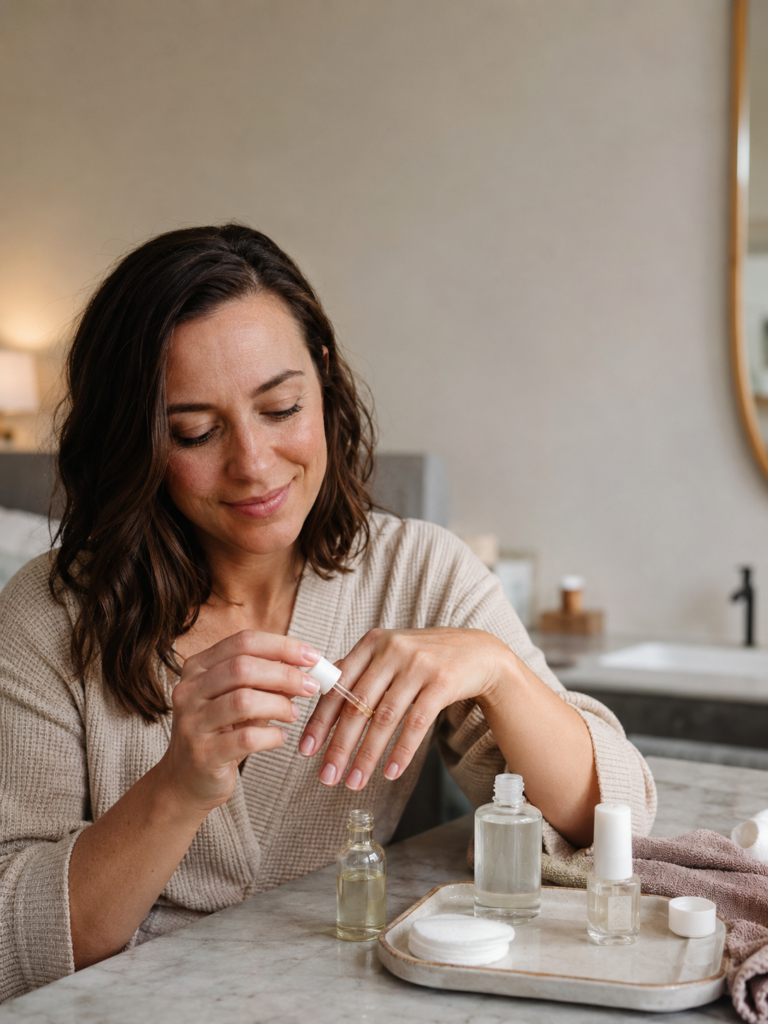 Bare natural nails taking a break from polish for stronger nails