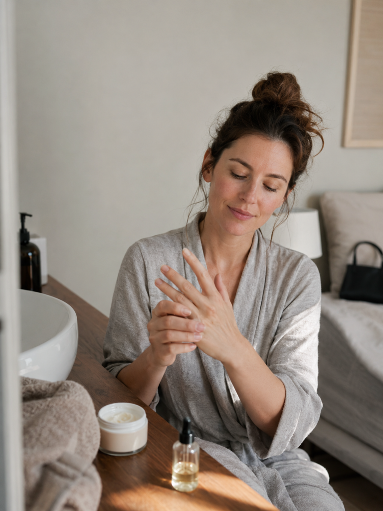 Moisturizing hands daily to support healthier and stronger nails