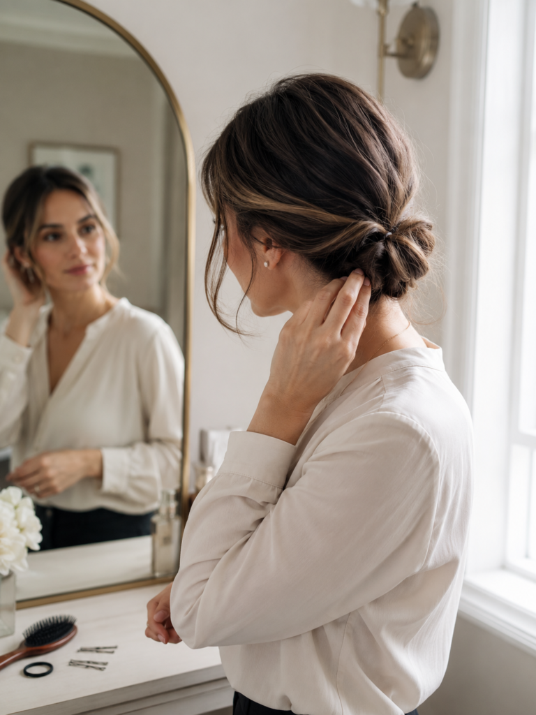 The Classic Low Bun for Instant Polish