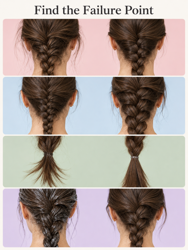 Fine hair braid problems compared with practical corrections